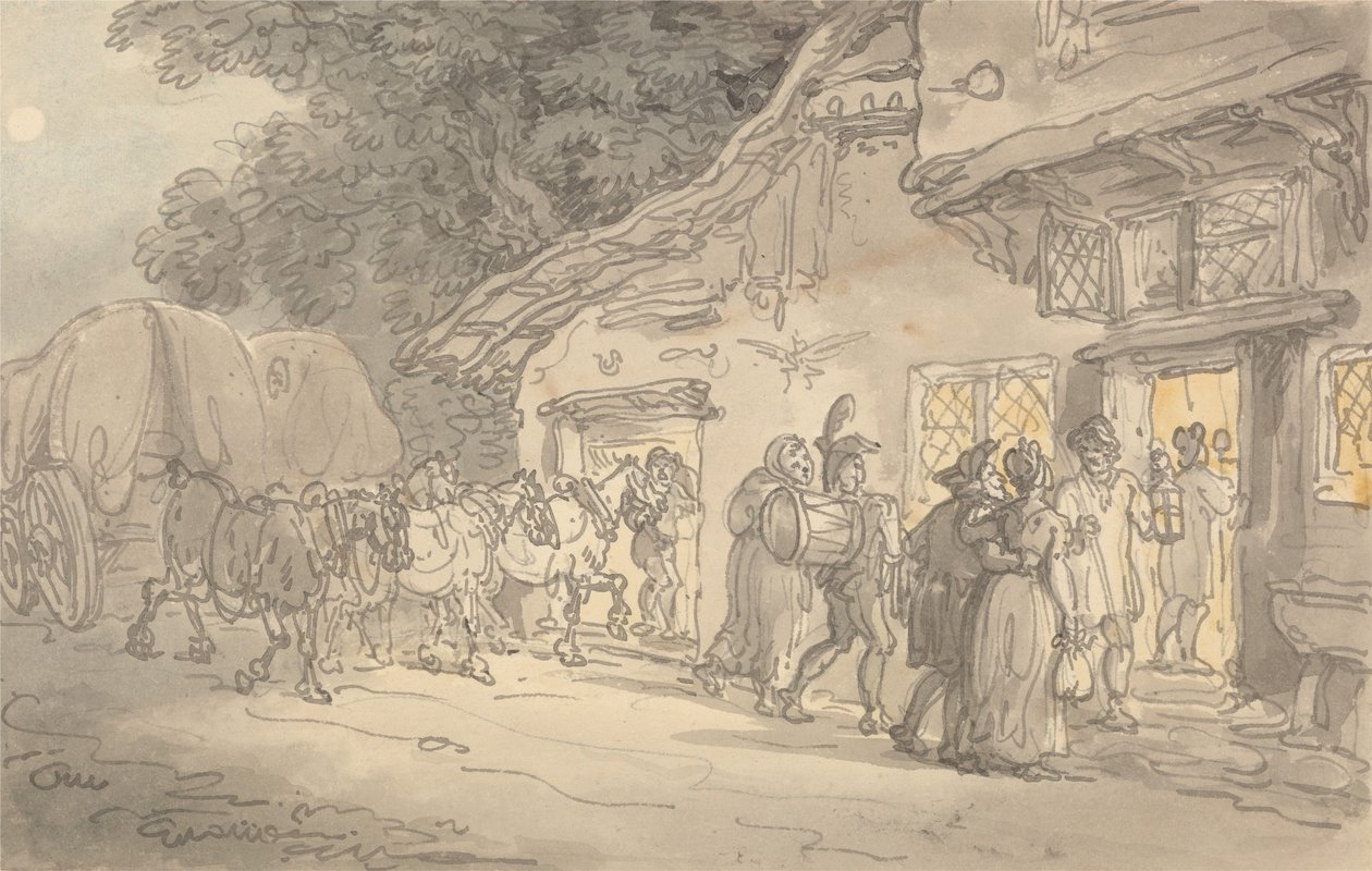 El Descanso del Carretero de Thomas Rowlandson