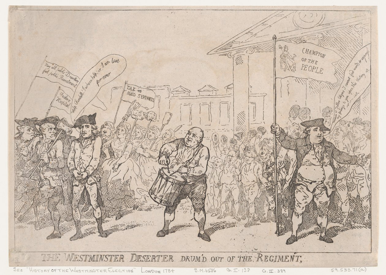 El Desertor de Westminster Expulsado del Regimiento, 18 de mayo de 1784 de Thomas Rowlandson