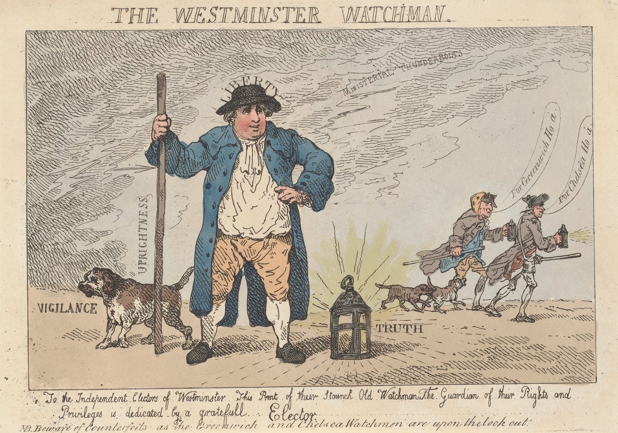 El Vigilante de Westminster de Thomas Rowlandson
