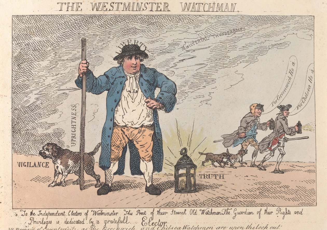 El Vigilante de Westminster de Thomas Rowlandson