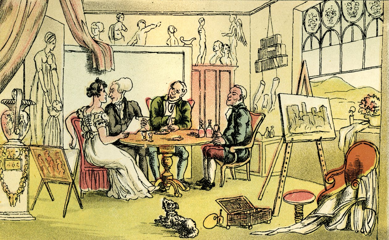 La habitación del artista de Thomas Rowlandson
