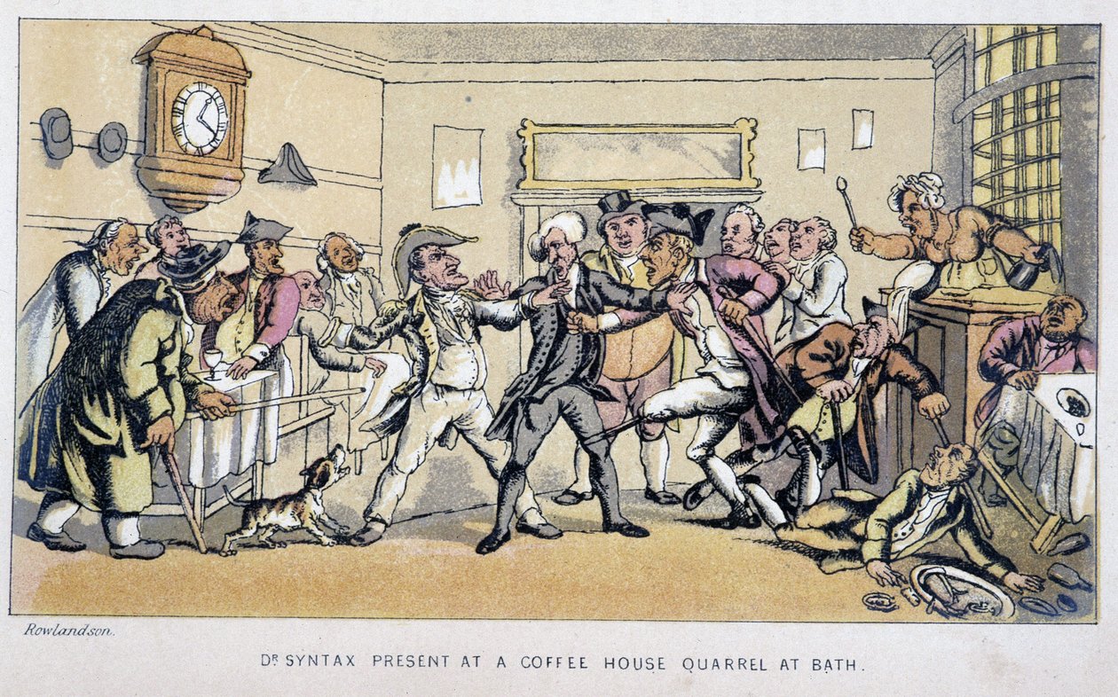 El doctor en un bistró donde estalla una pelea - en "Doctor Syntax