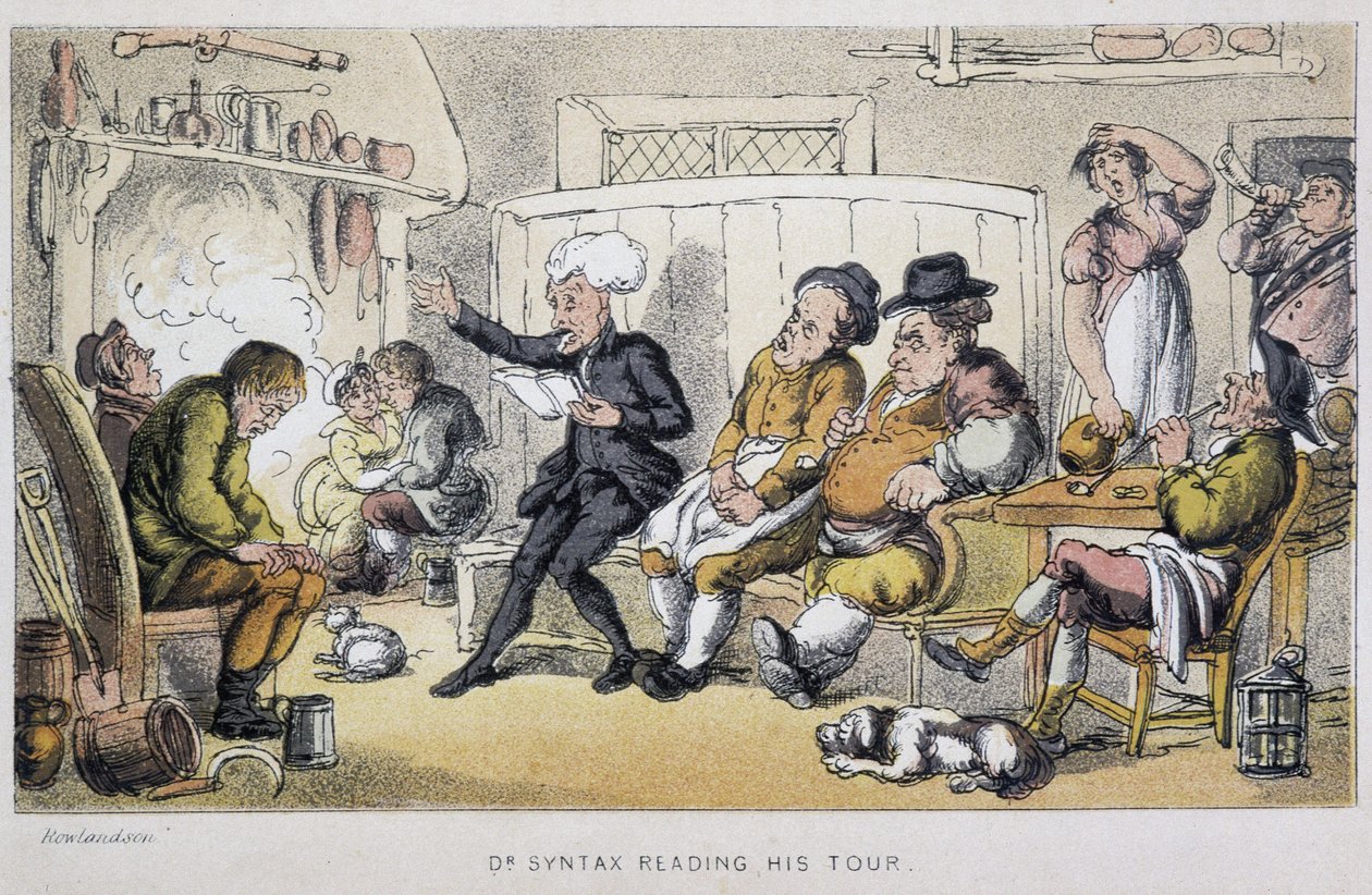 El doctor leyendo en un velorio - en "Doctor Syntax