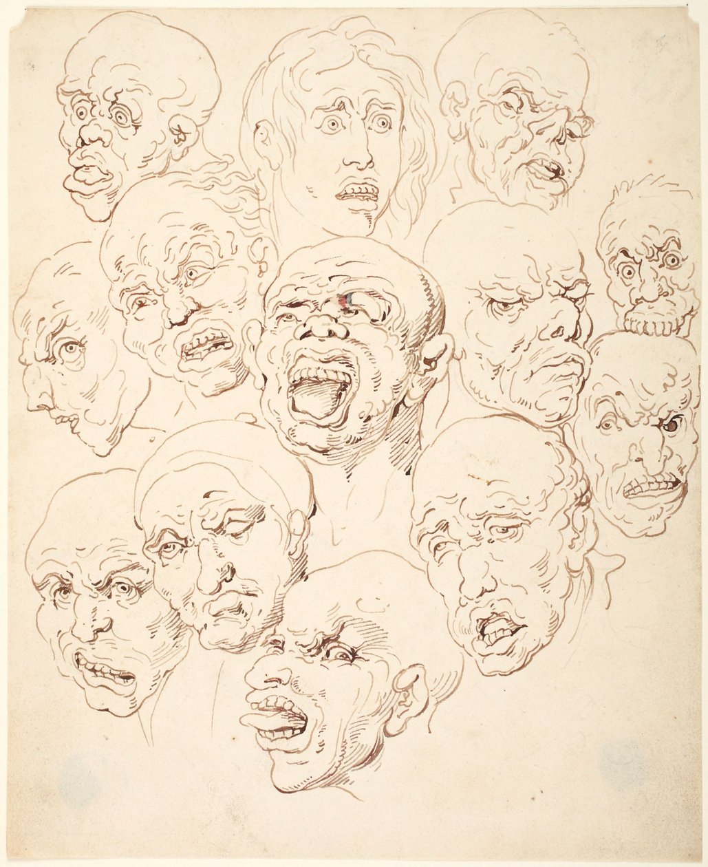 Trece cabezas de Thomas Rowlandson