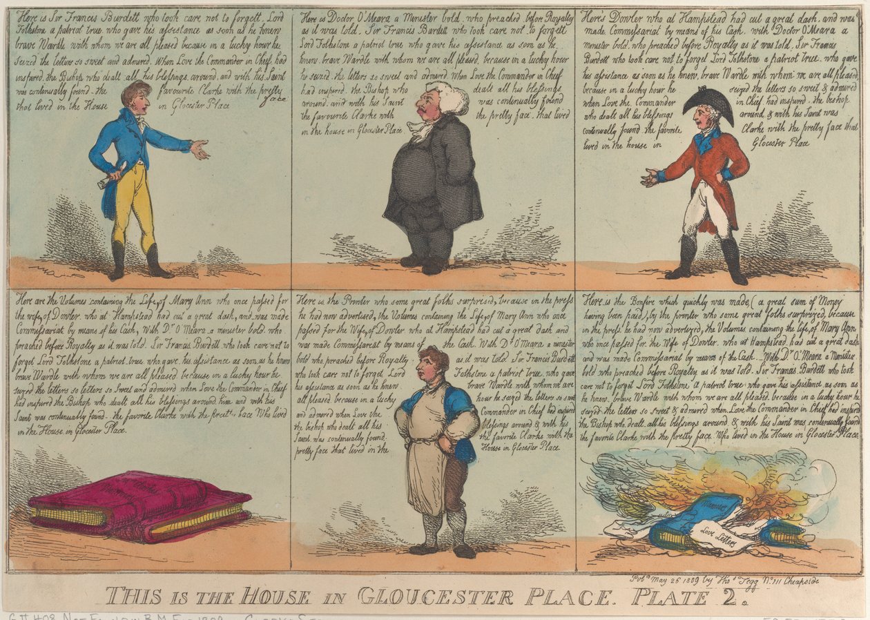 Esta es la casa en Gloucester Place, Placa 2, 26 de mayo de 1809 de Thomas Rowlandson