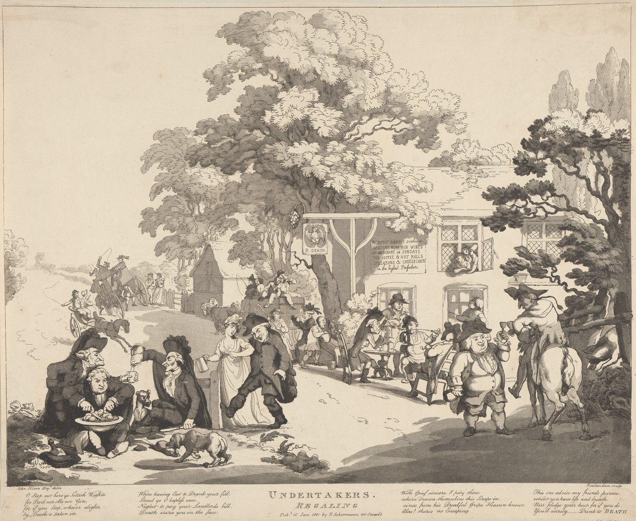 Las historias de los funerarios de Thomas Rowlandson