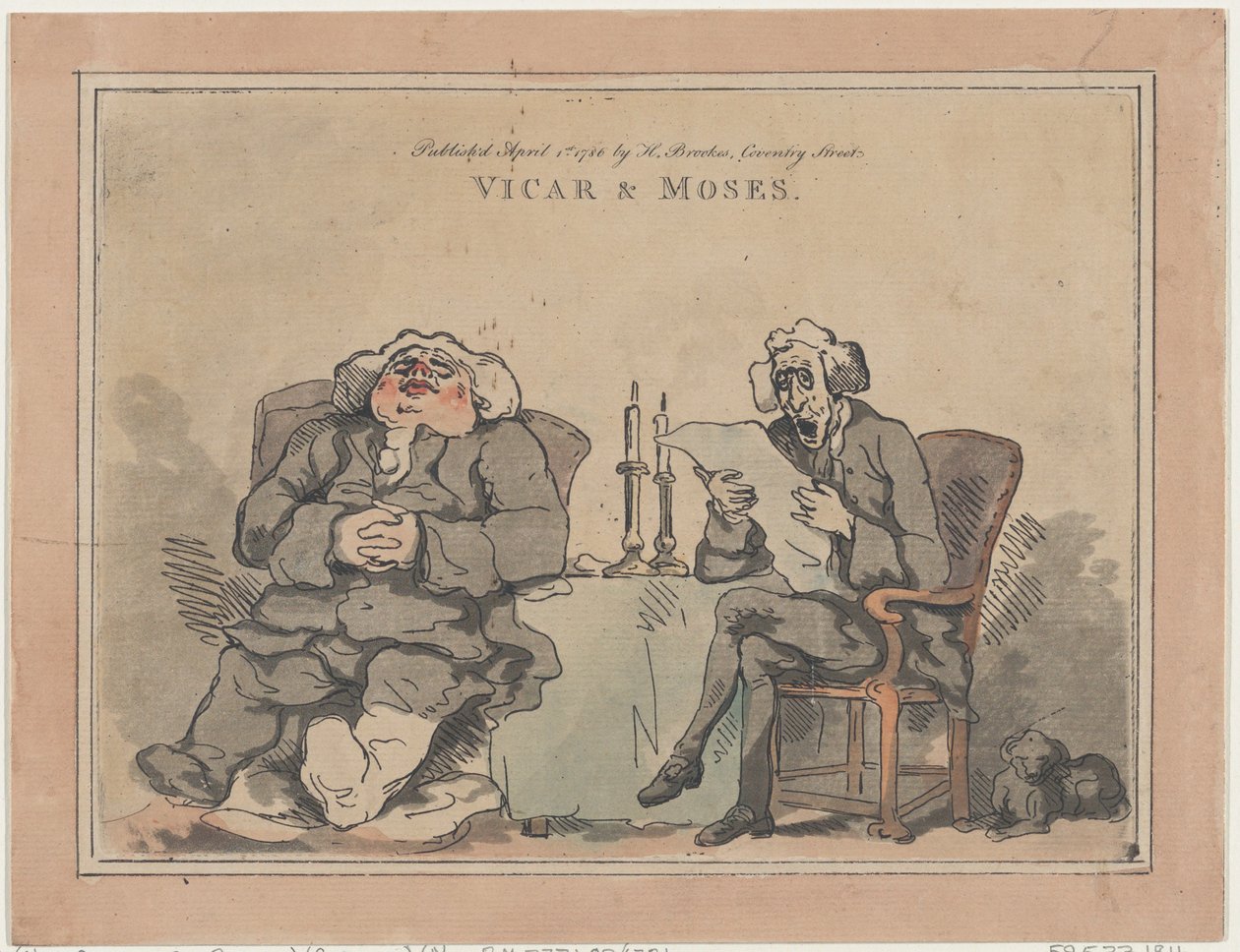 Vicar y Moses, 1 de abril de 1786 de Thomas Rowlandson