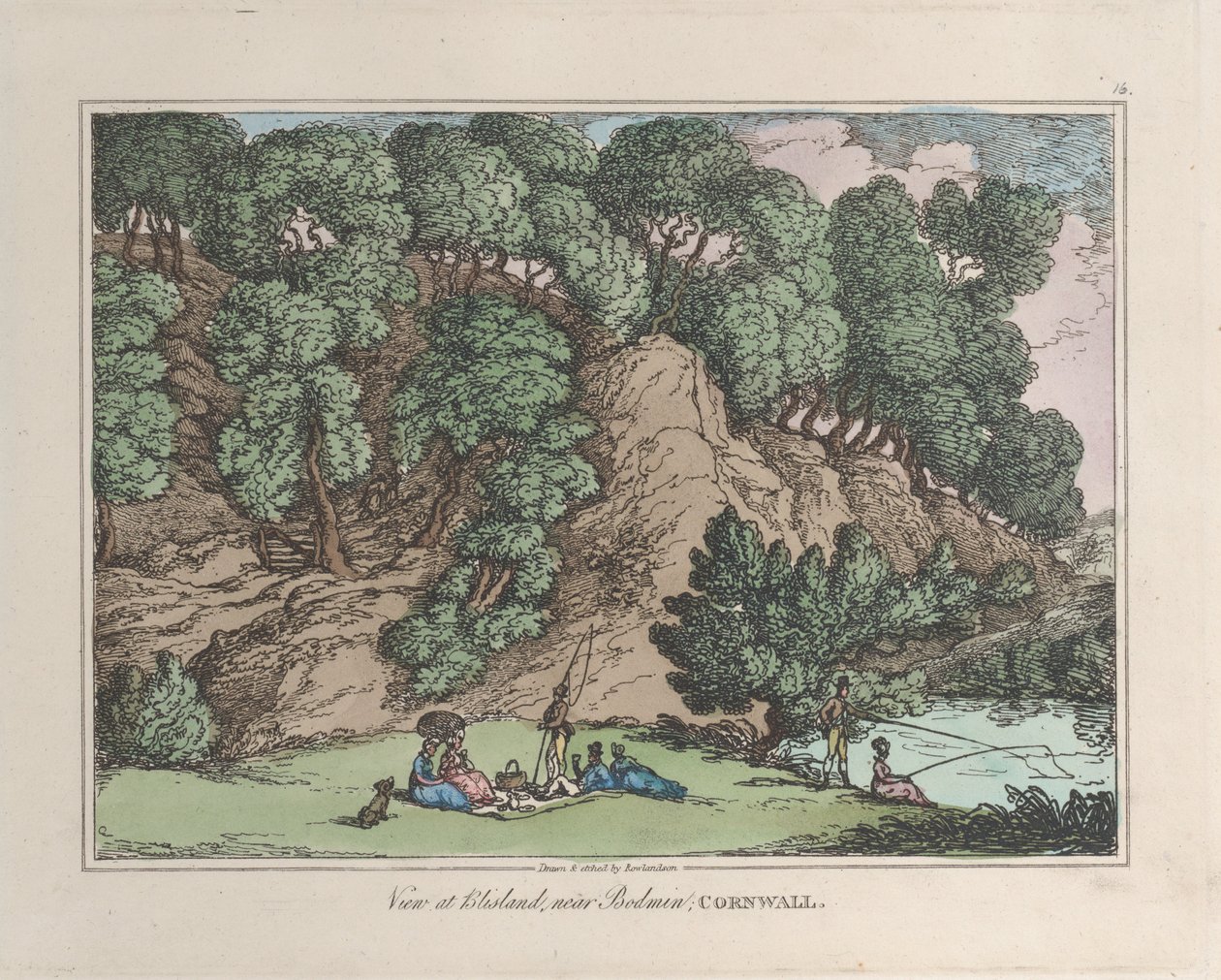 Vista en Blisland, cerca de Bodmin, Cornwall, de Bocetos de la Naturaleza de Thomas Rowlandson