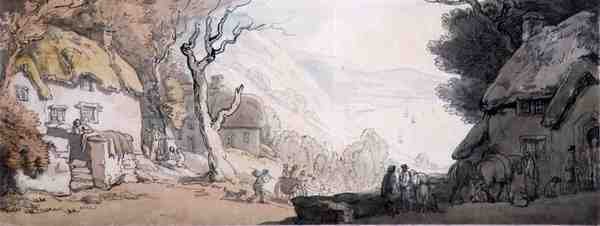 Vista desde los acantilados, The Mumbles, Gales del Sur de Thomas Rowlandson