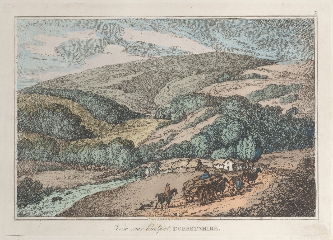 Vista cerca de Bridport, en el condado de Dorset de Thomas Rowlandson