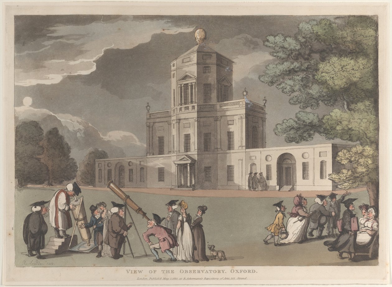 Vista del Observatorio, Oxford, 1 de mayo de 1810 de Thomas Rowlandson