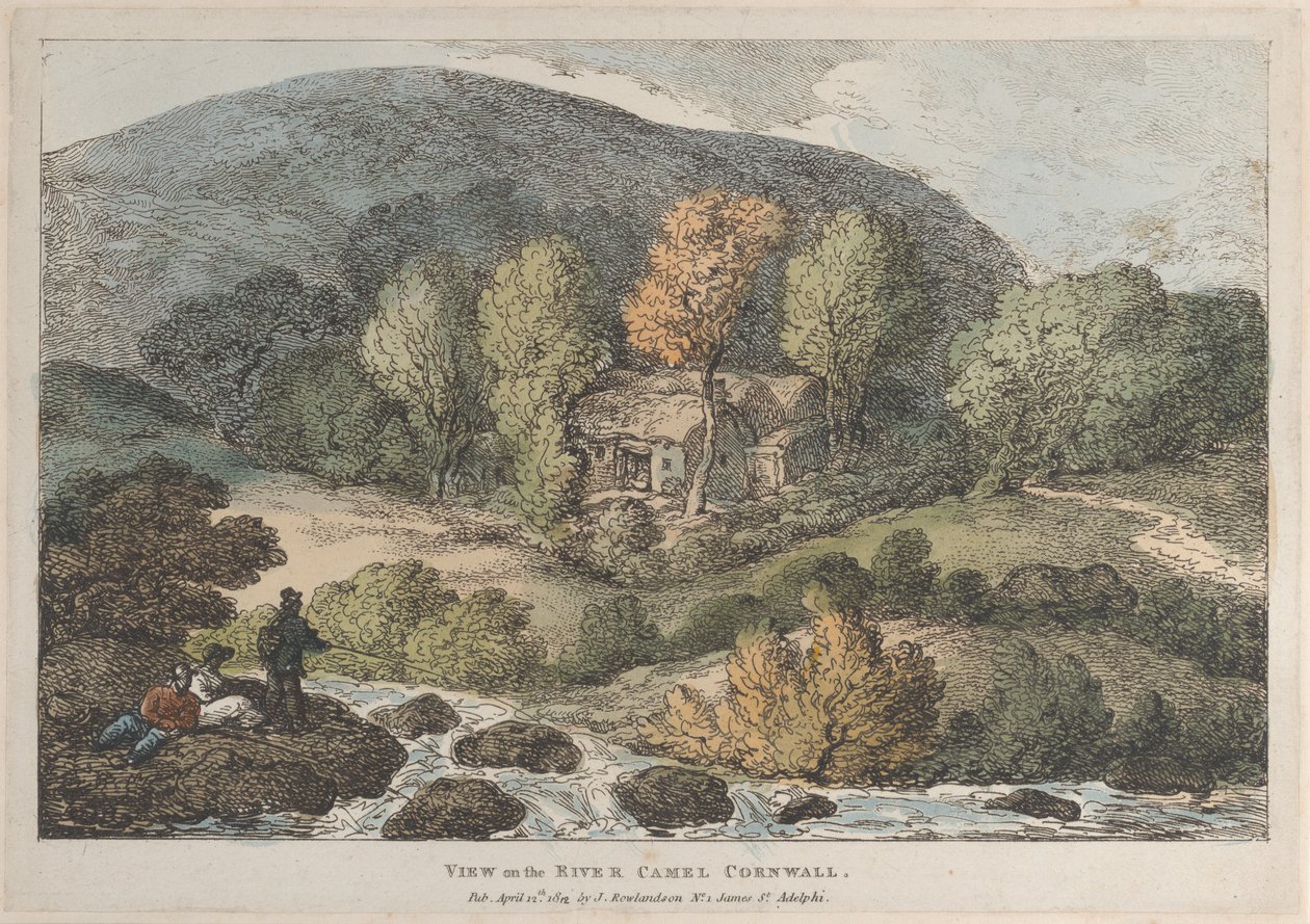 Vista del río Camel Cornwall, de Vistas en Cornwall de Thomas Rowlandson