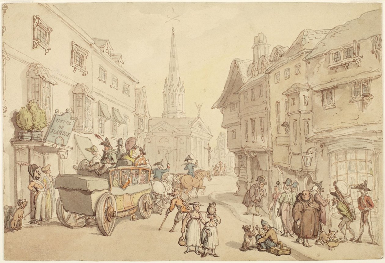 Viaje a Francia: Hôtel de Flandre de Thomas Rowlandson
