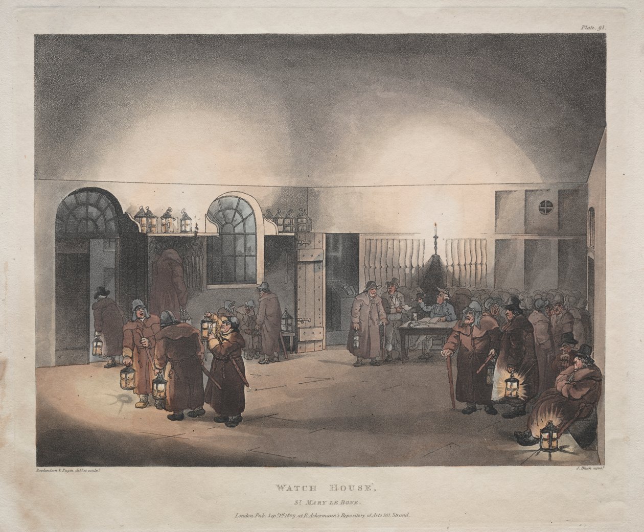 Casa de vigilancia, St. Mary Le Boue de Thomas Rowlandson