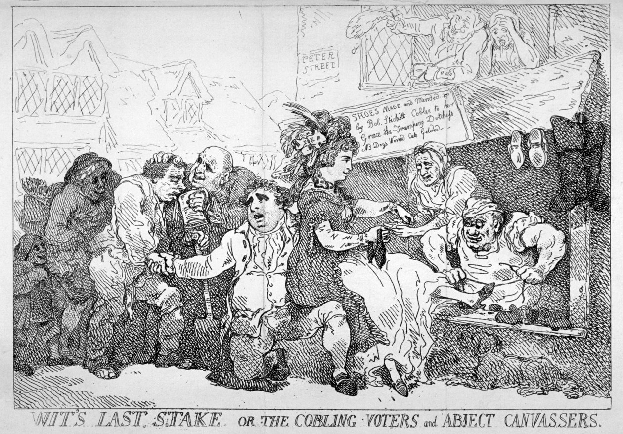 La última apuesta del ingenio de Thomas Rowlandson