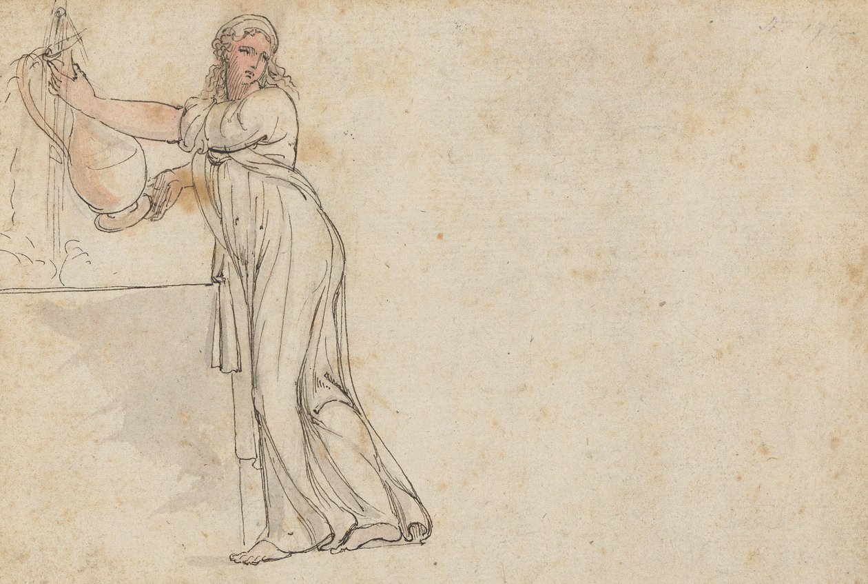 La mujer junto al pozo de Thomas Rowlandson