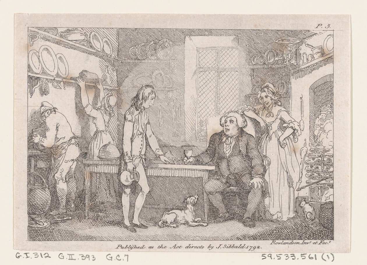 Joven Adams Catequizado por el Pastor Adams, de Las Aventuras de Joseph Andrews de Thomas Rowlandson