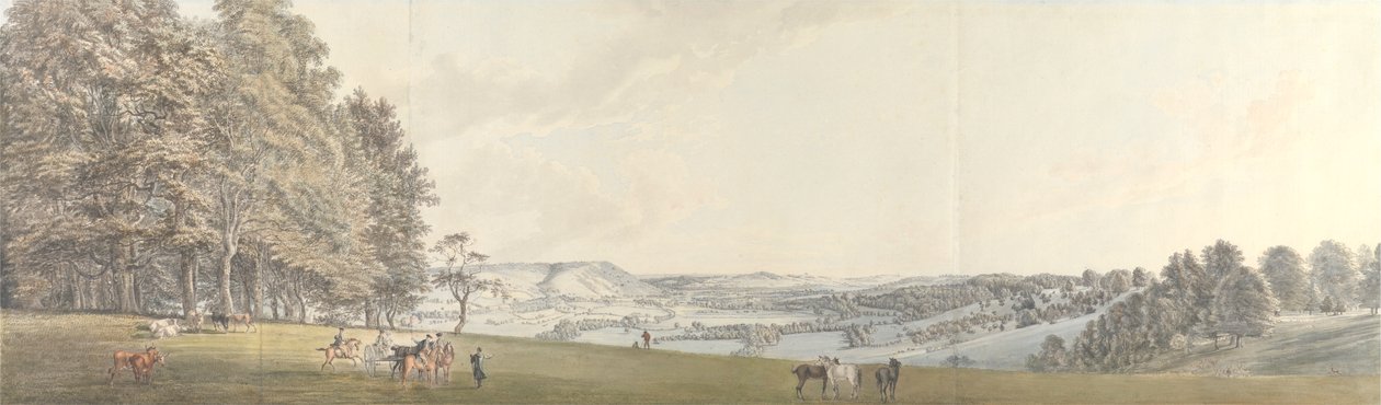 Vista de Boxhill desde Norbury Park, Surrey de Thomas Sandby