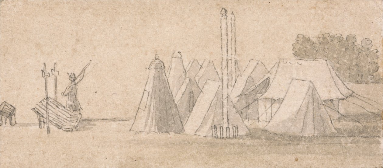 Escena del campamento de Thomas Sandby
