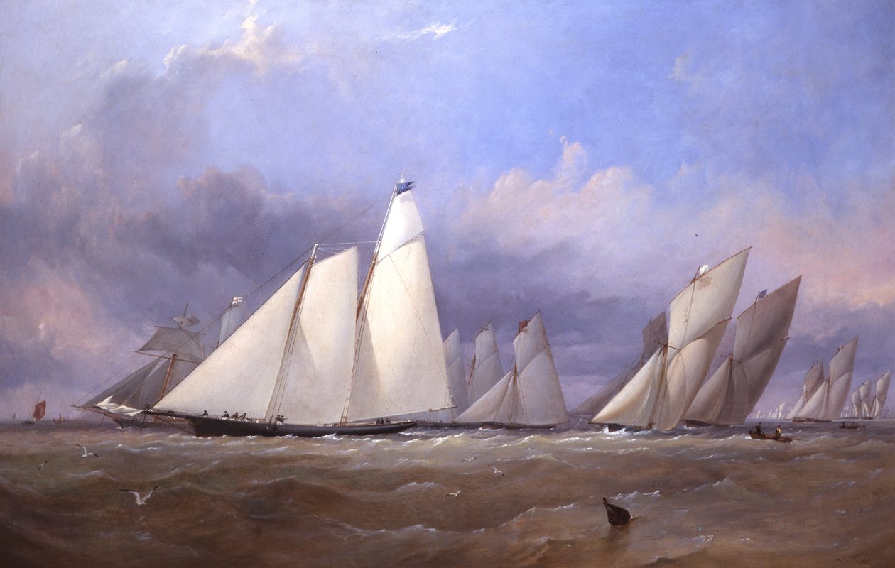 El América en Cowes, 1852 de Thomas Sewell Robins