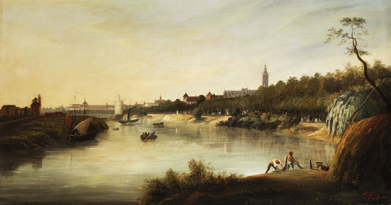 Vista de una ciudad inglesa (?) de Thomas Sewell Robins