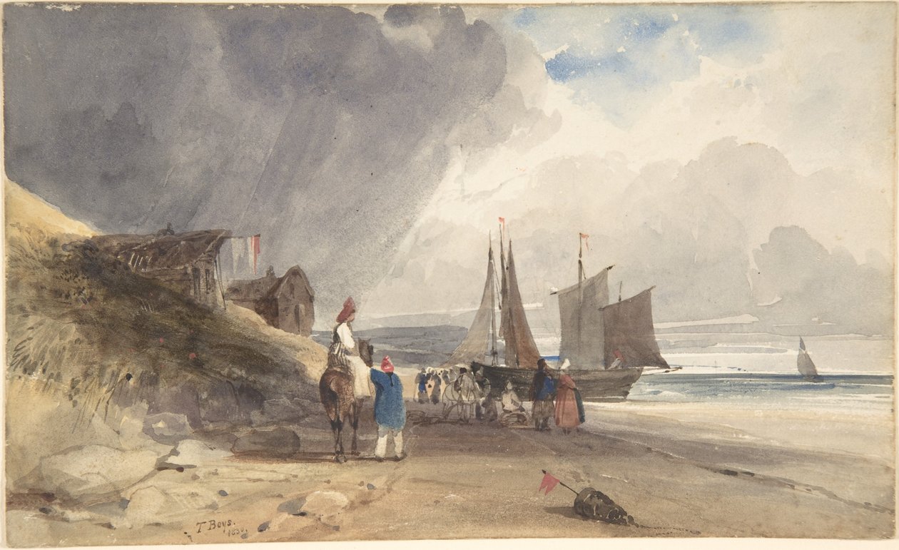 Personas en una playa del norte de Francia de Thomas Shotter Boys