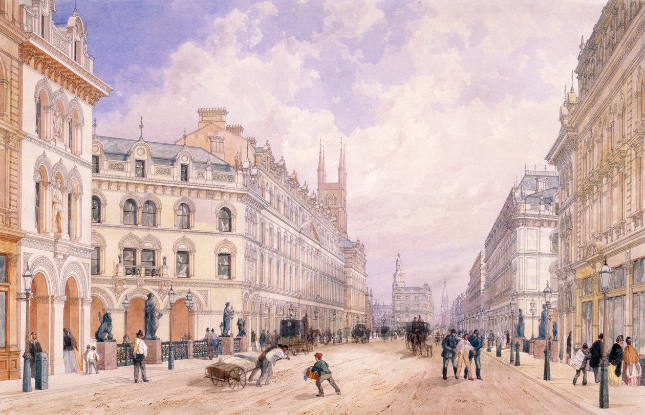 Viaducto de Holborn, Londres, 1871 de Thomas Shotter Boys
