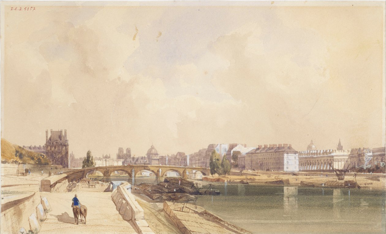 El Pont Royal en 1833 de Thomas Shotter Boys
