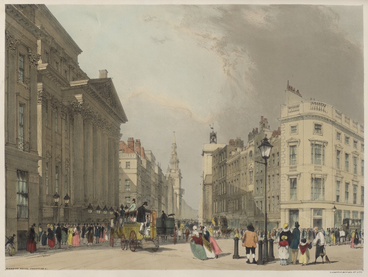 Londres tal como es: Mansion House, Cheapside de Thomas Shotter Boys