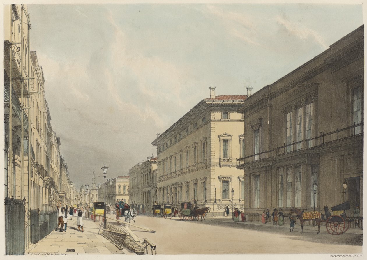 Londres tal como es: Los clubes, Pall Mall de Thomas Shotter Boys
