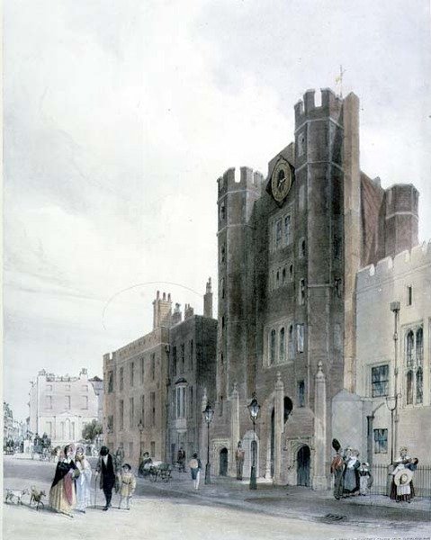 Frente norte del Palacio de St. James desde Cleveland Row de Thomas Shotter Boys
