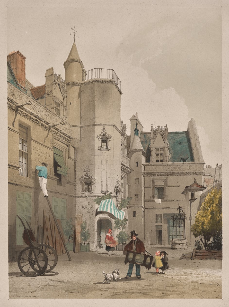 Arquitectura pintoresca en París, Gante, Amberes, Ruan: Hôtel Cluny, París de Thomas Shotter Boys
