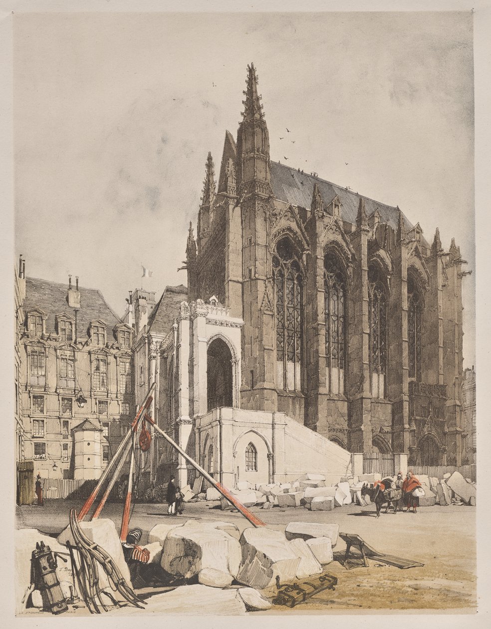 Arquitectura pintoresca en París, Gante, Amberes, Ruan: La Sainte Chapelle, París de Thomas Shotter Boys