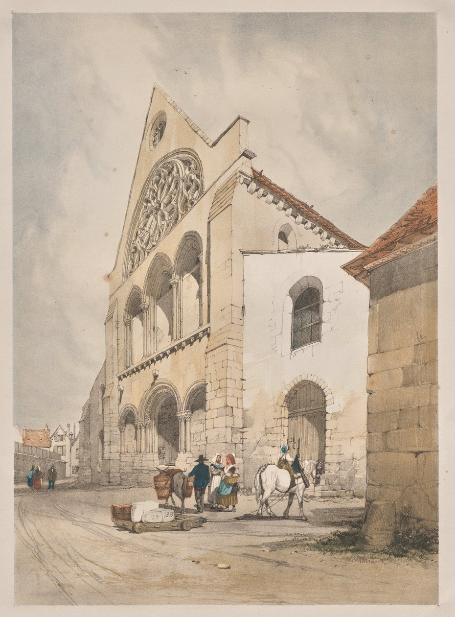 Arquitectura pintoresca en París, Gante, Amberes, Ruan: San Andrés, Chartres, Francia de Thomas Shotter Boys