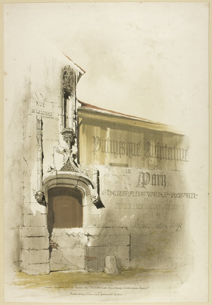 Arquitectura pintoresca en París, Gante, Amberes, Ruan, etc. de Thomas Shotter Boys