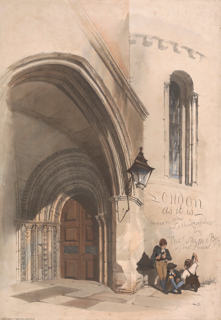Portada de un conjunto de litografías de Londres de Thomas Shotter Boys