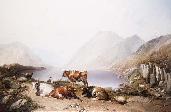 Una parada en el camino, Loch Etive de Thomas Sidney Cooper