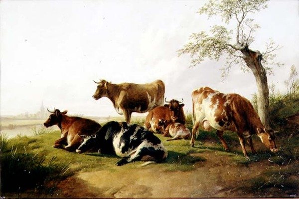 Ganado en un Paisaje de Thomas Sidney Cooper