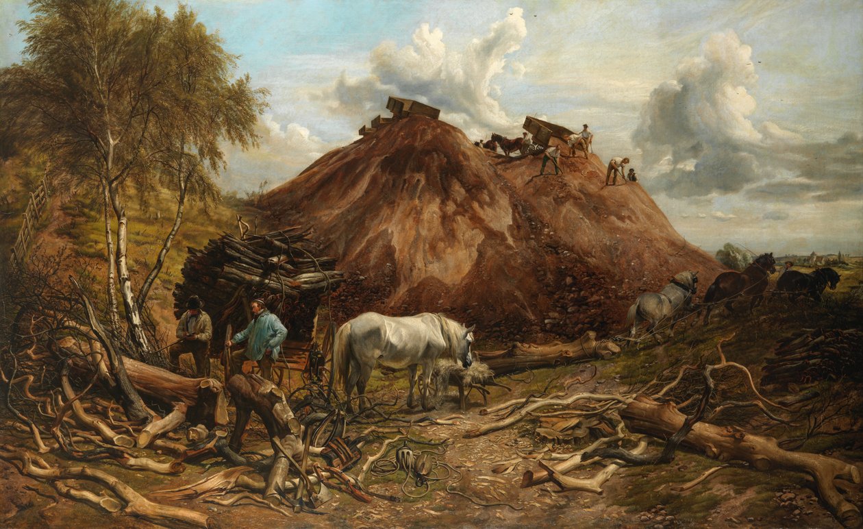 Despejando el bosque para el camino de hierro de Thomas Sidney Cooper