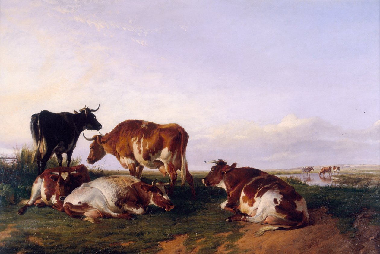 Paisaje y ganado de Thomas Sidney Cooper