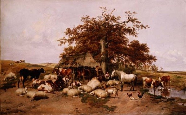 El descanso del mediodía de Thomas Sidney Cooper