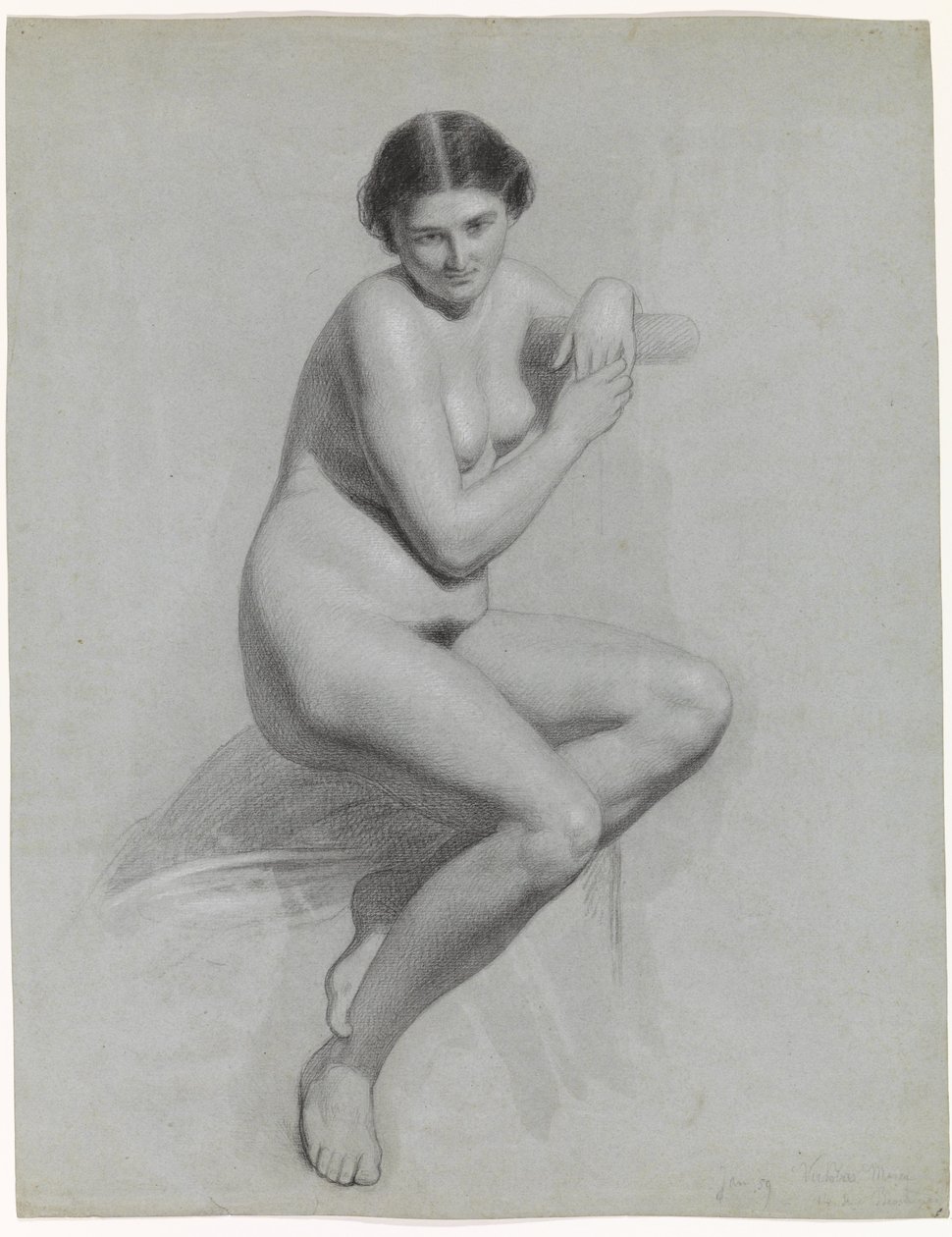 Desnudo femenino sentado de Thomas Simon Cool
