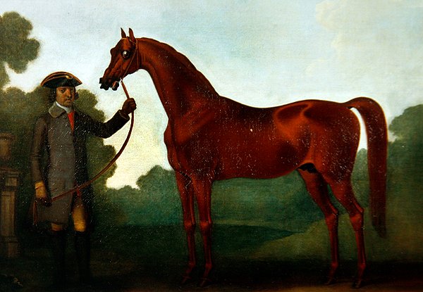 El árabe del Sr. Charles Wilson con un mozo de cuadra de Thomas Spencer