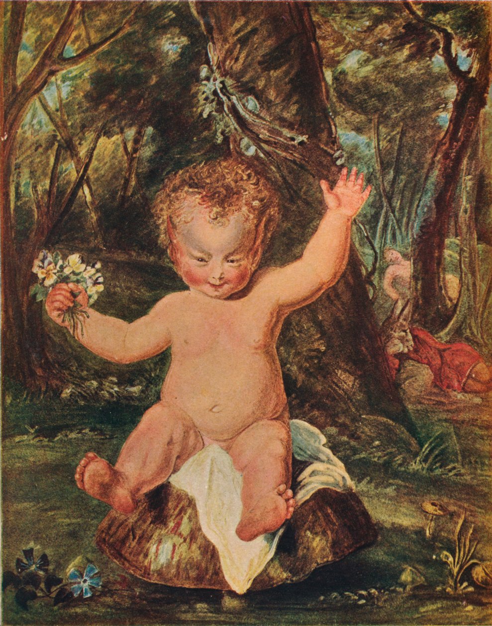Puck, de un dibujo en acuarela de Stoddart, después de Reynolds, 1789, 1903 de Thomas Stothard