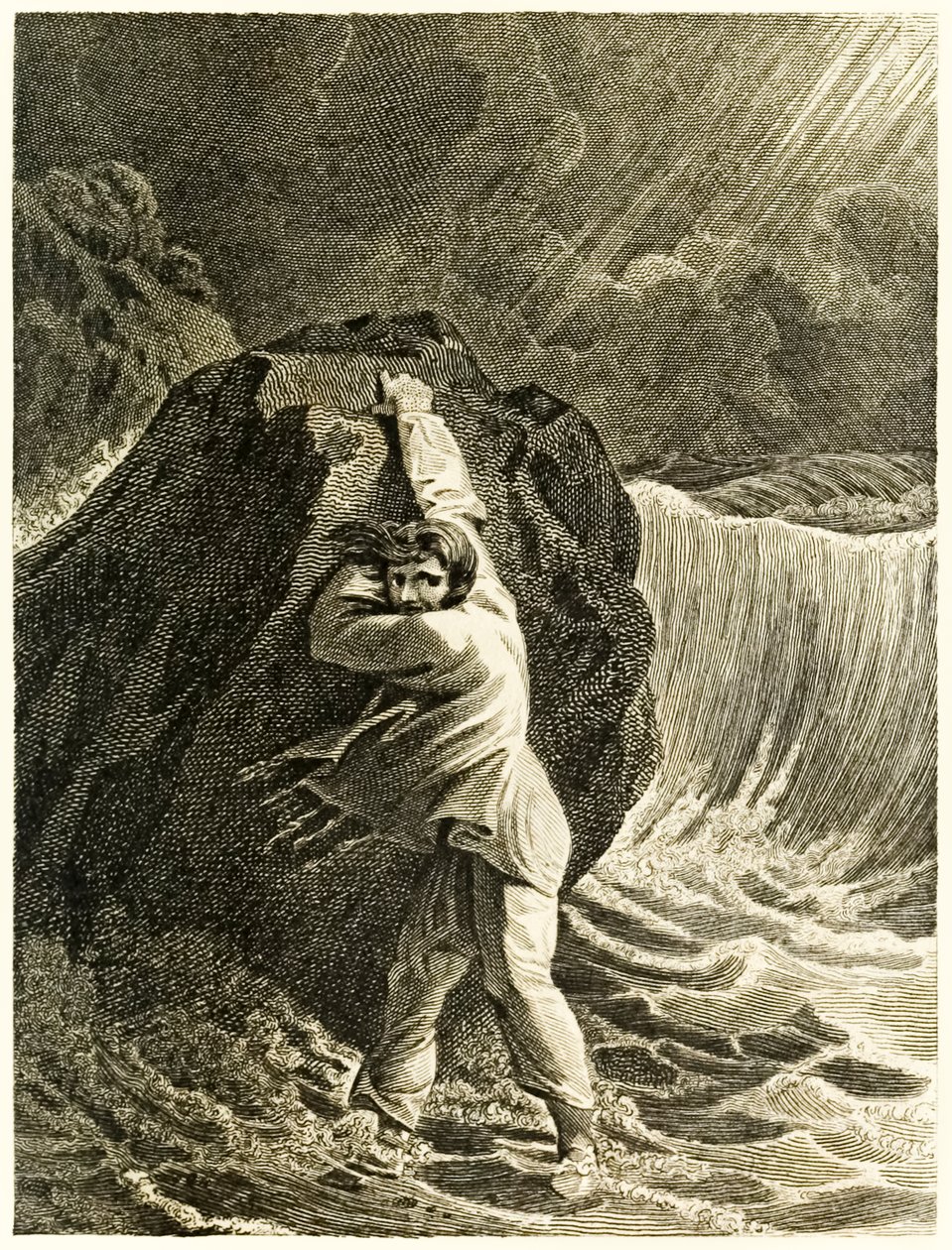 ¿Robinson Crusoe naufragado y aferrado a una roca? de 