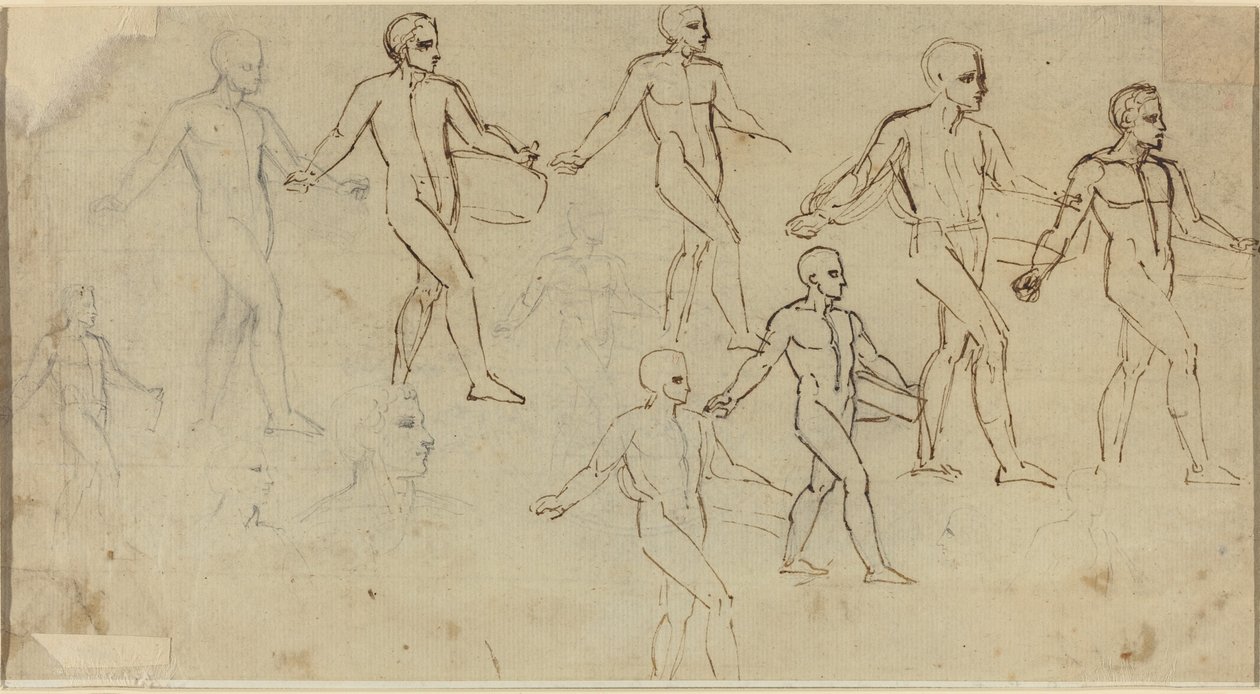 Estudios de un sembrador (Ilustración para Las estaciones de Thomson) de Thomas Stothard