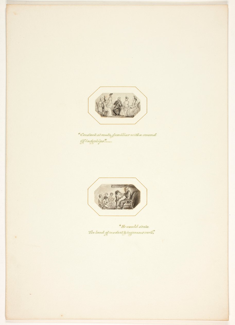 Estudio para una lámina de La tarea de Thomas Stothard