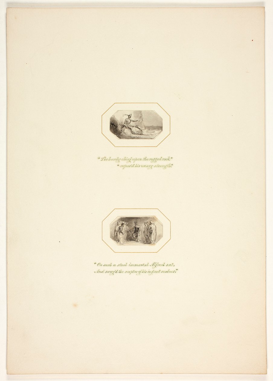 Estudio para una lámina de The Task de Thomas Stothard