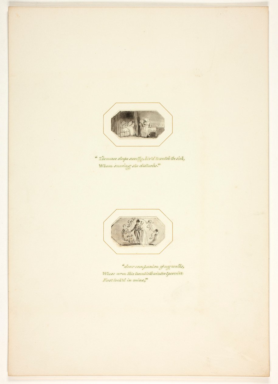 Estudio para una lámina de La tarea de Thomas Stothard