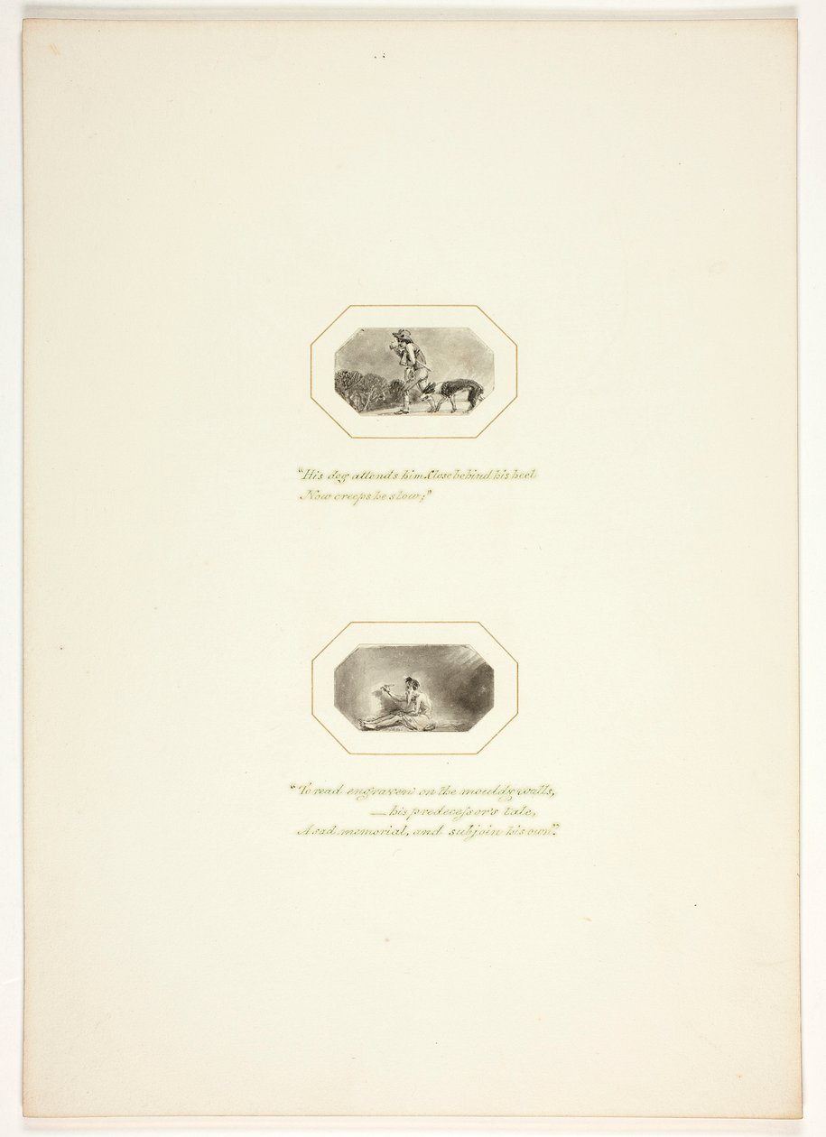 Estudio para una lámina de The Task de Thomas Stothard